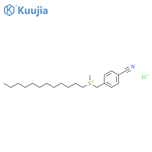 Sulfonium, [(4-cyanophenyl)methyl]dodecylmethyl-, chloride structure