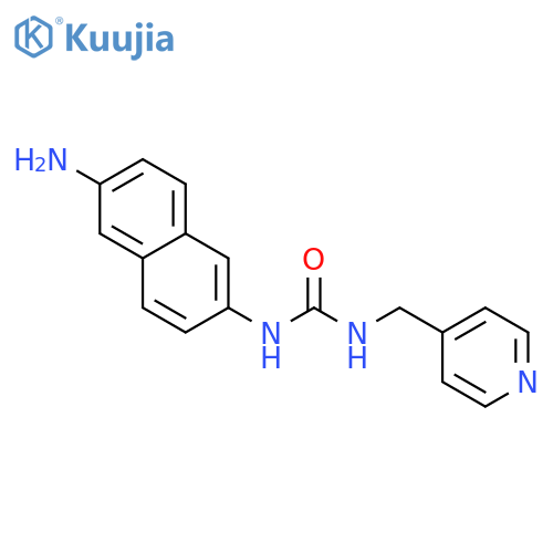 Urea, N-(6-amino-2-naphthalenyl)-N'-(4-pyridinylmethyl)- structure