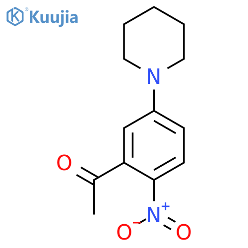 Ethanone, 1-[2-nitro-5-(1-piperidinyl)phenyl]- structure