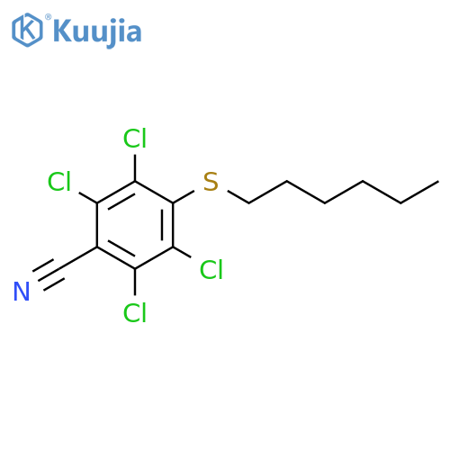 Benzonitrile, 2,3,5,6-tetrachloro-4-(hexylthio)- structure