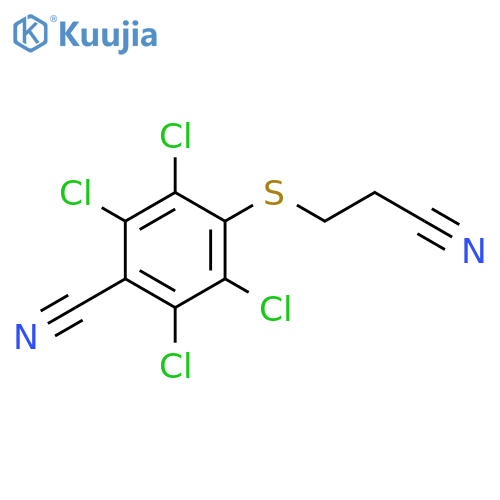 Benzonitrile, 2,3,5,6-tetrachloro-4-[(2-cyanoethyl)thio]- structure
