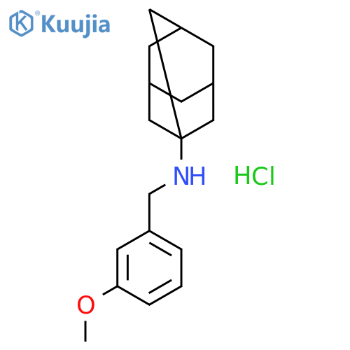 N-[(3-methoxyphenyl)methyl]adamantan-1-amine hydrochloride structure