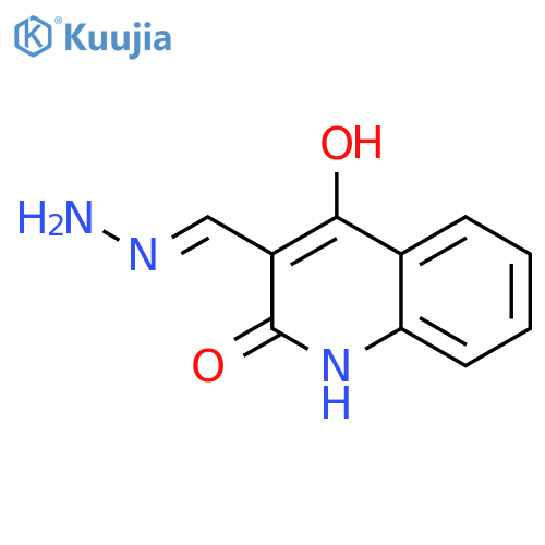3-Quinolinecarboxaldehyde, 1,2-dihydro-4-hydroxy-2-oxo-, 3-hydrazone structure