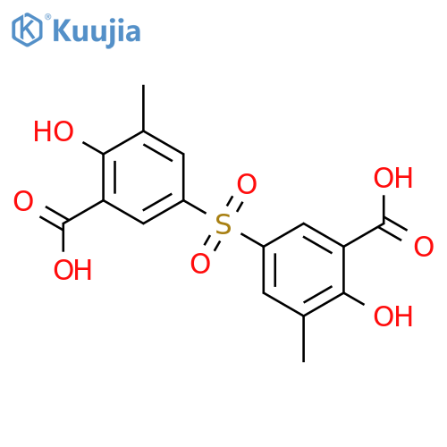 5-(3-carboxy-4-hydroxy-5-methylphenyl)sulfonyl-2-hydroxy-3-methylbenzoic Acid structure