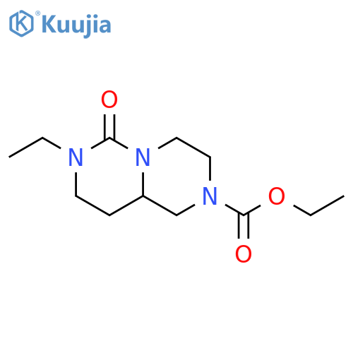 2H-Pyrazino[1,2-c]pyrimidine-2-carboxylicacid, 7-ethyloctahydro-6-oxo-, ethyl ester structure