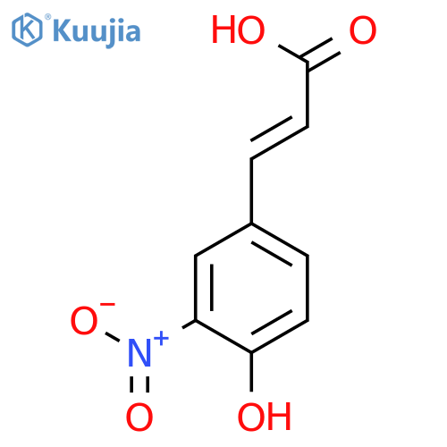 2-Propenoic acid, 3-(4-hydroxy-3-nitrophenyl)-, (E)- structure