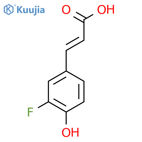 (2E)-3-(3-Fluoro-4-hydroxyphenyl)prop-2-enoic acid structure