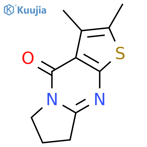 2,3-dimethyl-7,8-dihydropyrrolo[1,2-a]thieno[2,3-d]pyrimidin-4(6H)-one structure