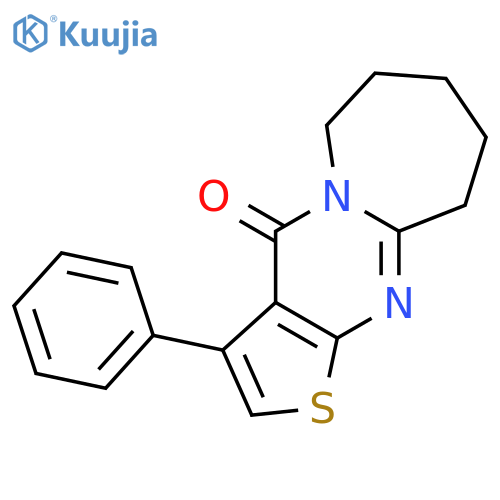 <br>3-phenyl-7,8,9,10-tetrahydrothieno[2',3':4,5]pyrimido[1,2-a]azepin-4(6H)-on e structure