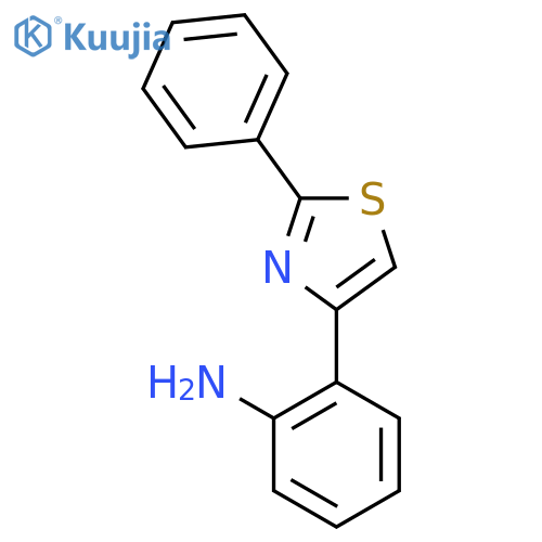 [2-(2-phenyl-1,3-thiazol-4-yl)phenyl]amine structure