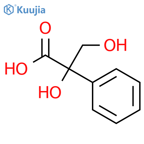 Benzeneacetic acid, a-hydroxy-a-(hydroxymethyl)- structure