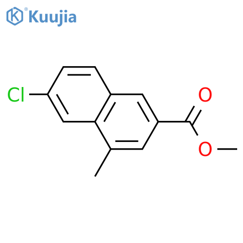 2-NAPHTHALENECARBOXYLIC ACID, 6-CHLORO-4-METHYL-, METHYL ESTER structure