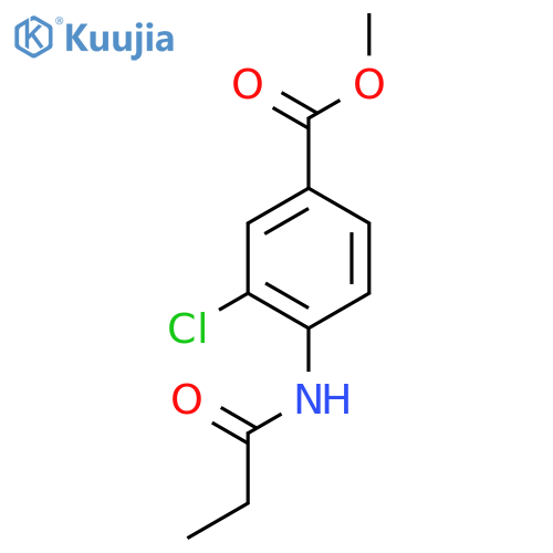 BENZOIC ACID, 3-CHLORO-4-[(1-OXOPROPYL)AMINO]-, METHYL ESTER structure
