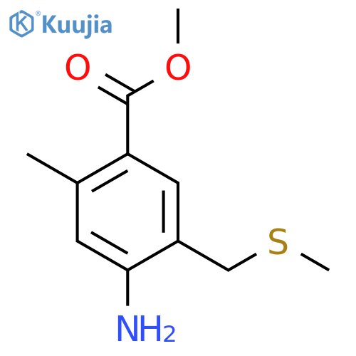 BENZOIC ACID, 4-AMINO-2-METHYL-5-[(METHYLTHIO)METHYL]-, METHYL ESTER structure