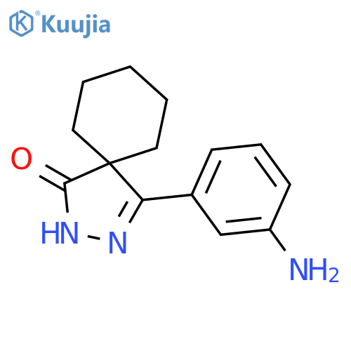 2,3-Diazaspiro[4.5]dec-3-en-1-one, 4-(3-aminophenyl)- structure