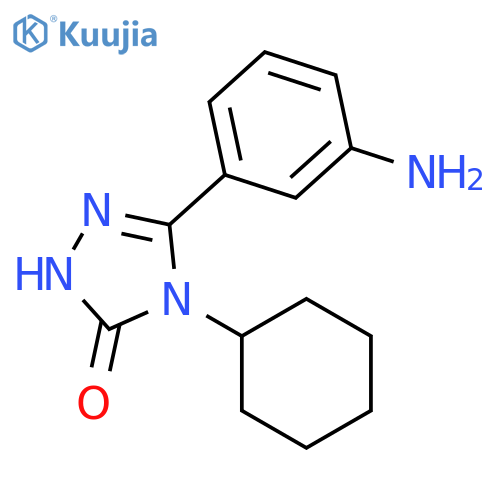 3H-1,2,4-Triazol-3-one, 5-(3-aminophenyl)-4-cyclohexyl-2,4-dihydro- structure