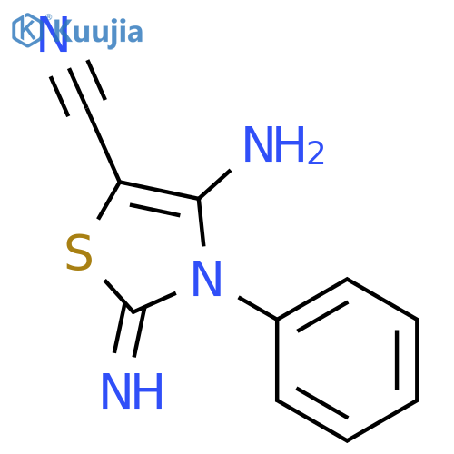 5-Thiazolecarbonitrile, 4-amino-2,3-dihydro-2-imino-3-phenyl- structure