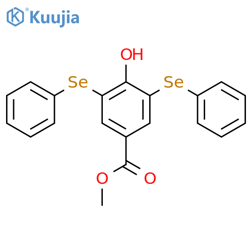 Benzoic acid, 4-hydroxy-3,5-bis(phenylseleno)-, methyl ester structure