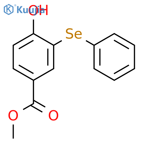 Benzoic acid, 4-hydroxy-3-(phenylseleno)-, methyl ester structure