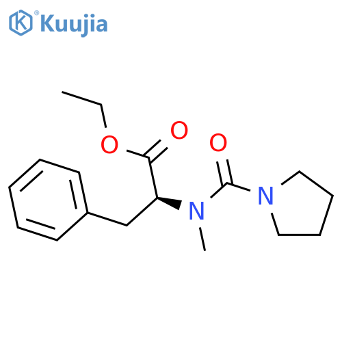 L-PHENYLALANINE, N-METHYL-N-(1-PYRROLIDINYLCARBONYL)-, ETHYL ESTER structure