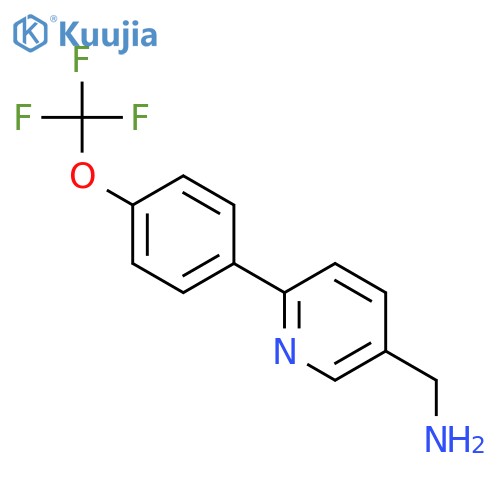 3-Pyridinemethanamine, 6-[4-(trifluoromethoxy)phenyl]- structure