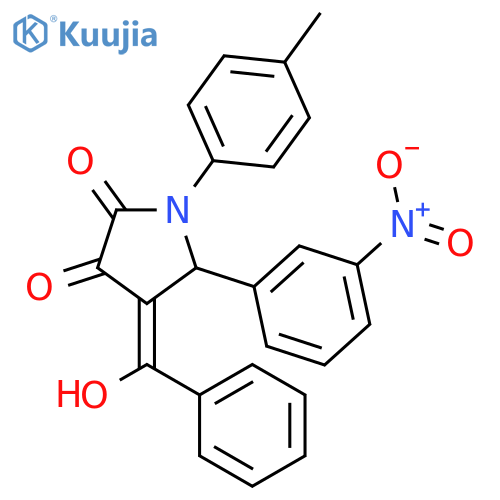 4-[hydroxy(phenyl)methylidene]-1-(4-methylphenyl)-5-(3-nitrophenyl)pyrrolidine-2,3-dione structure