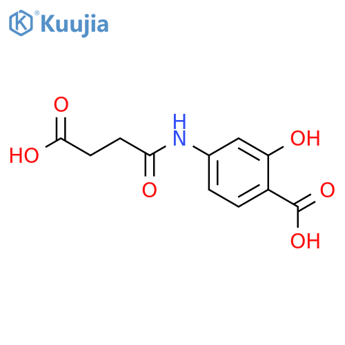 4-[(3-carboxypropanoyl)amino]-2-hydroxybenzoic acid structure