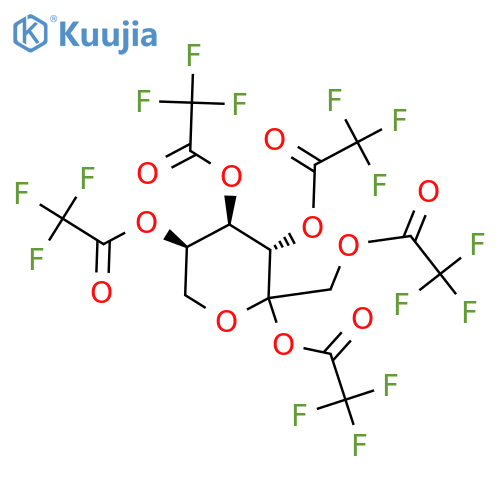 1,2,3,4,5-Pentakis-O-(trifluoroacetyl)hex-2-ulopyranose structure