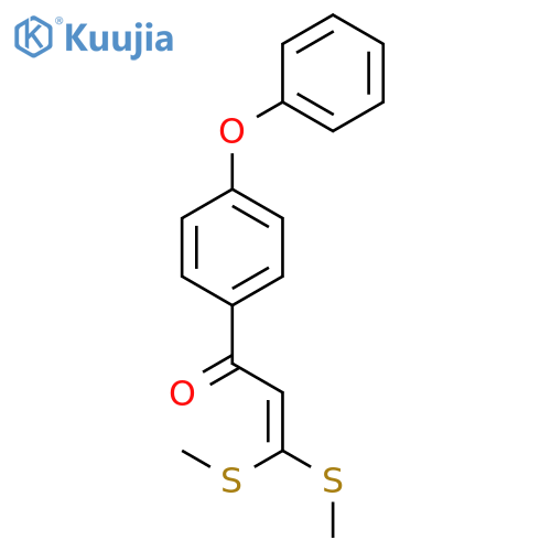 2-Propen-1-one, 3,3-bis(methylthio)-1-(4-phenoxyphenyl)- structure