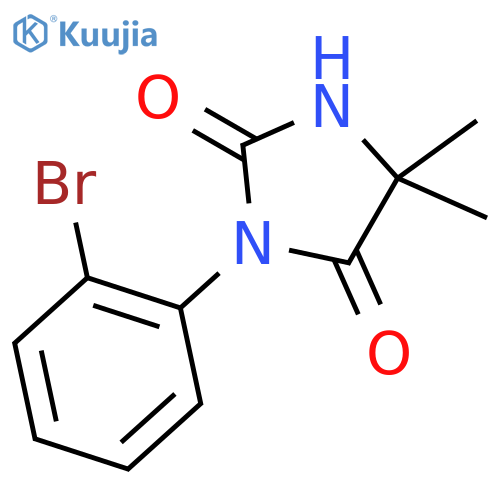 2,4-Imidazolidinedione, 3-(2-bromophenyl)-5,5-dimethyl- structure