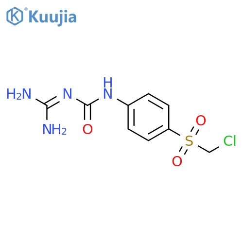 1-{4-[(chloromethyl)sulfonyl]phenyl}-3-(diaminomethylidene)urea structure