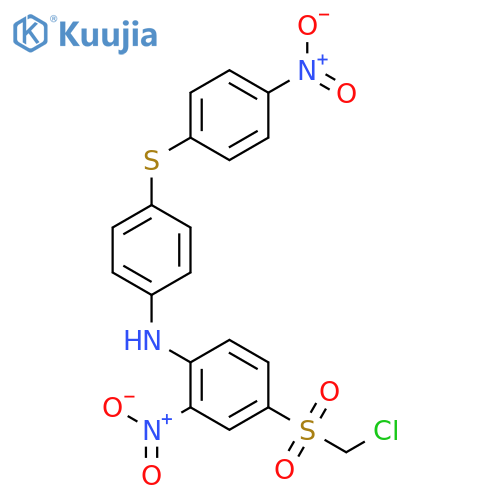 4-[(chloromethyl)sulfonyl]-2-nitro-N-{4-[(4-nitrophenyl)sulfanyl]phenyl}aniline structure