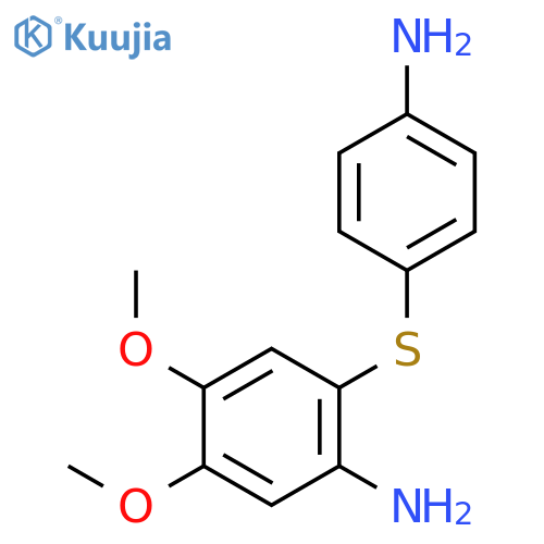 2-[(4-aminophenyl)sulfanyl]-4,5-dimethoxyaniline structure