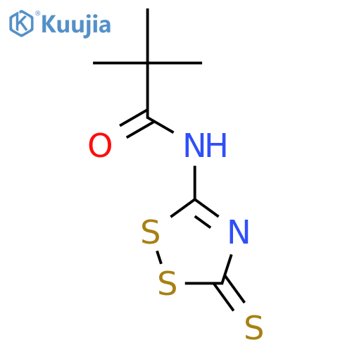 Propanamide, 2,2-dimethyl-N-(3-thioxo-3H-1,2,4-dithiazol-5-yl)- structure