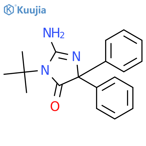 4H-Imidazol-4-one,2-amino-3-(1,1-dimethylethyl)-3,5-dihydro-5,5-diphenyl- structure
