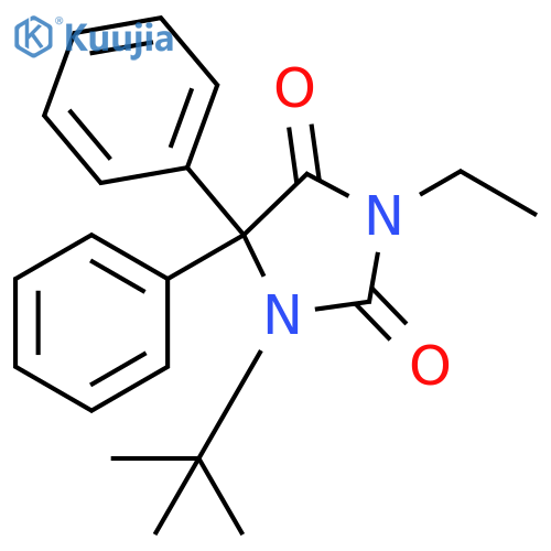2,4-Imidazolidinedione, 1-(1,1-dimethylethyl)-3-ethyl-5,5-diphenyl- structure