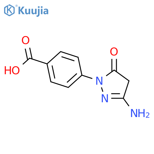Benzoic acid, 4-(3-amino-4,5-dihydro-5-oxo-1H-pyrazol-1-yl)- structure