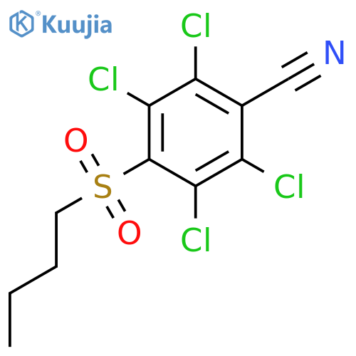 4-(butylsulfonyl)-2,3,5,6-tetrachlorobenzonitrile structure