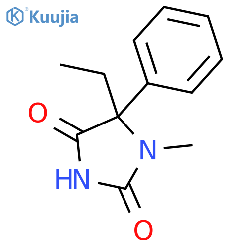 2,4-Imidazolidinedione,5-ethyl-1-methyl-5-phenyl- structure