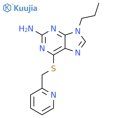 9-propyl-6-(pyridin-2-ylmethylsulfanyl)purin-2-amine structure
