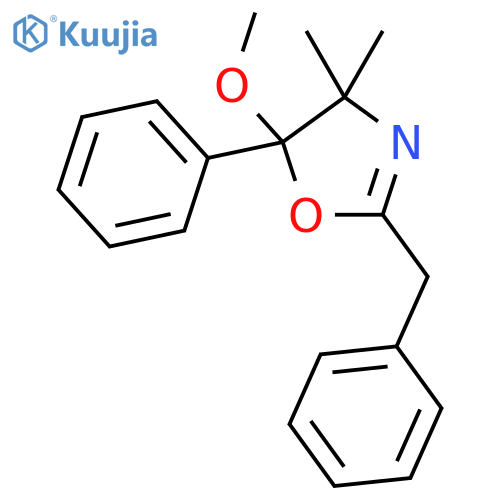 2-benzyl-5-methoxy-4,4-dimethyl-5-phenyl-1,3-oxazole;hydrochloride structure