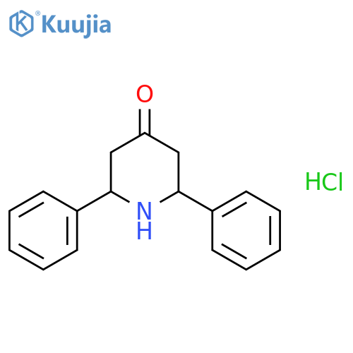 4-Piperidinone,2,6-diphenyl-, hydrochloride (1:1) structure