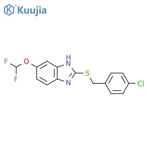 1H-Benzimidazole, 2-[[(4-chlorophenyl)methyl]thio]-5-(difluoromethoxy)- structure