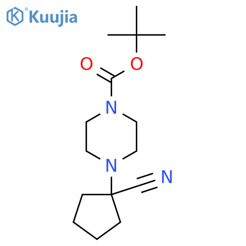 Tert-butyl 4-(1-cyanocyclopentyl)piperazine-1-carboxylate structure