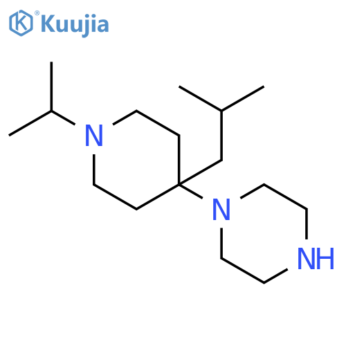 Piperazine, 1-[1-(1-methylethyl)-4-(2-methylpropyl)-4-piperidinyl]- structure