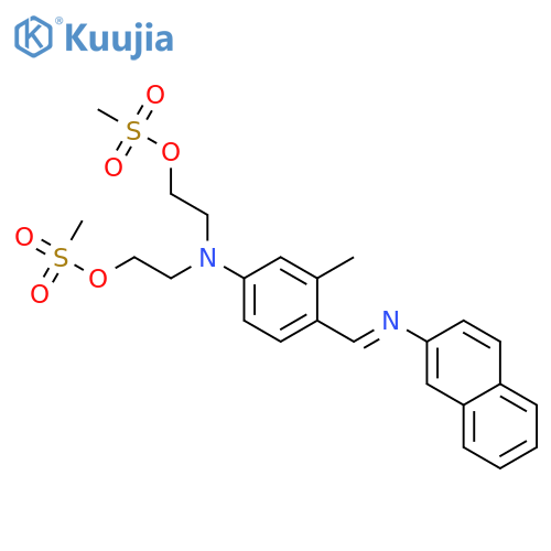 2-[3-methyl-n-(2-methylsulfonyloxyethyl)-4-(naphthalen-2-yliminomethyl)anilino]ethyl Methanesulfonate;hydrochloride structure