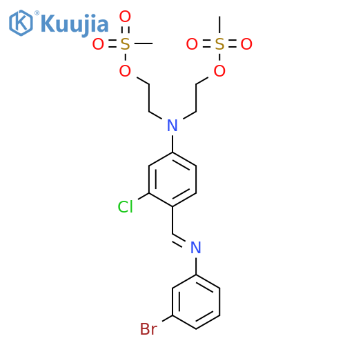 Ethanol,2,2'-[[4-[[(3-bromophenyl)imino]methyl]-3-chlorophenyl]imino]bis-,dimethanesulfonate (ester), monohydrochloride (9CI) structure