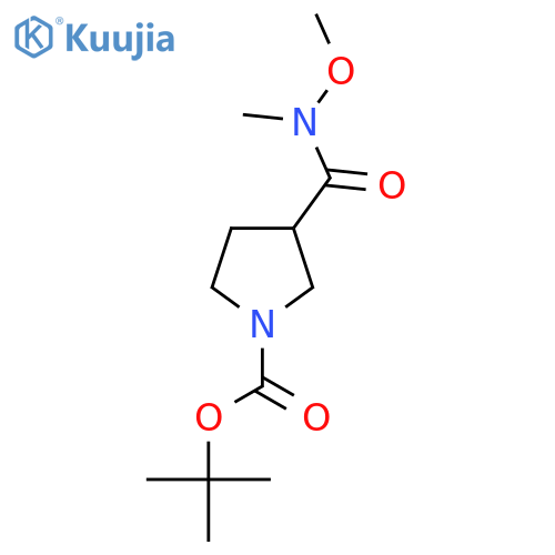 Tert-butyl 3-(methoxy(methyl)carbamoyl)pyrrolidine-1-carboxylate structure
