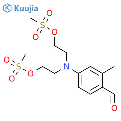 2-[4-formyl-3-methyl-n-(2-methylsulfonyloxyethyl)anilino]ethyl Methanesulfonate structure