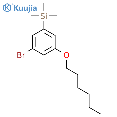 Silane, [3-bromo-5-(hexyloxy)phenyl]trimethyl- structure